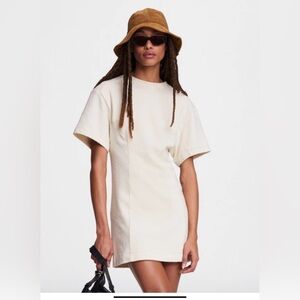 Rag’n’Bone Lilith Mini  Cream T Shirt   dress .